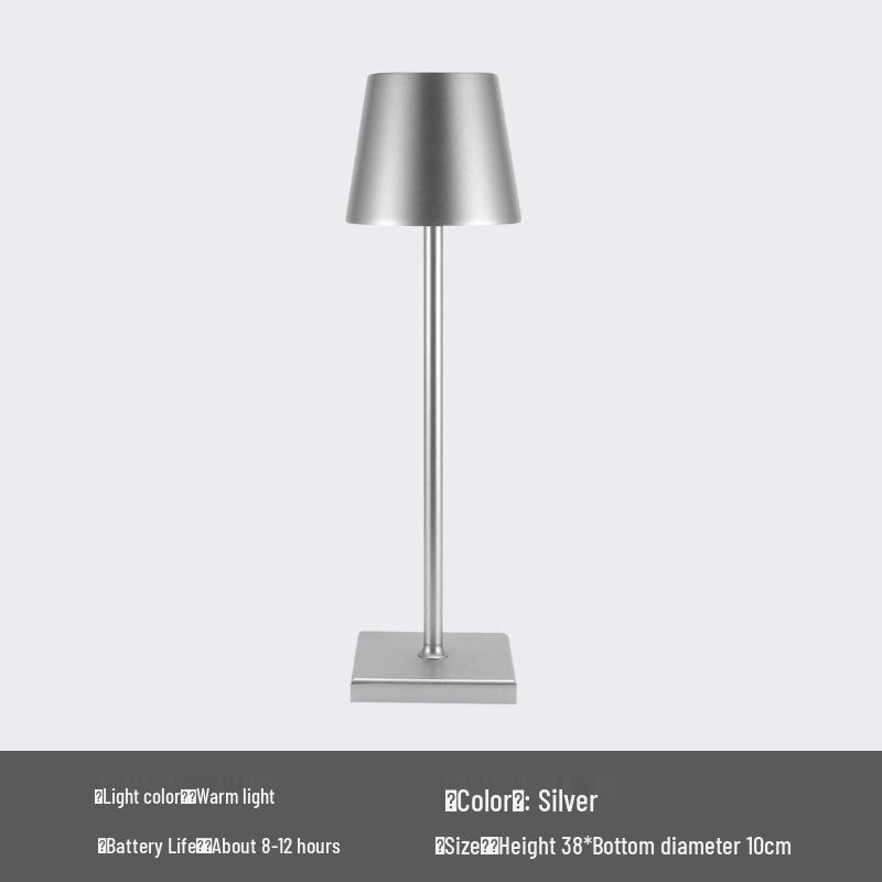 Rechargeable Touch-Control Table Lamp for Restaurants, Cafés, and Outdoor Use
