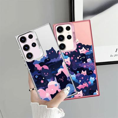Phone Case for Samsung Galaxy S21 S20 FE S22 Ultra S23 S24Ultra S24 FE Note 20 Ultra S25 S25Plus Soft Shell Cute Cartoon Cat