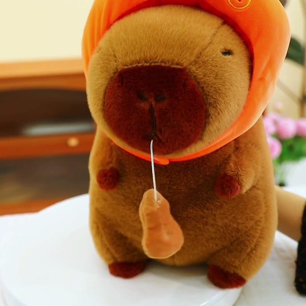 Wearing Headband Capybara Plush Toy Doll Peanut Stuffed Capybara Doll Children's Day