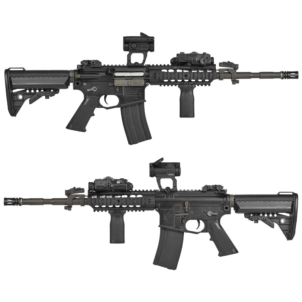 Ryohin Buhin 14mm Reverse Thread Compatible M16A1 Birdcage Flash Hider Replica, 6 Ports, Aluminum Alloy, Black