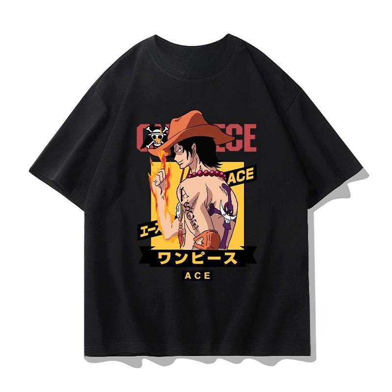 Unisexs Graphic Print One Piece T Shirt Anime Unisex Cotton Short Sleeve Streetwear Summer Casual Exercise New Y2k