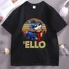 Funny Ello Worm Labyrinth Vintage T-Shirt Men Women Vintage Graphic T Shirt Casual Short Sleeve Round Neck Printed Tshirt Tops