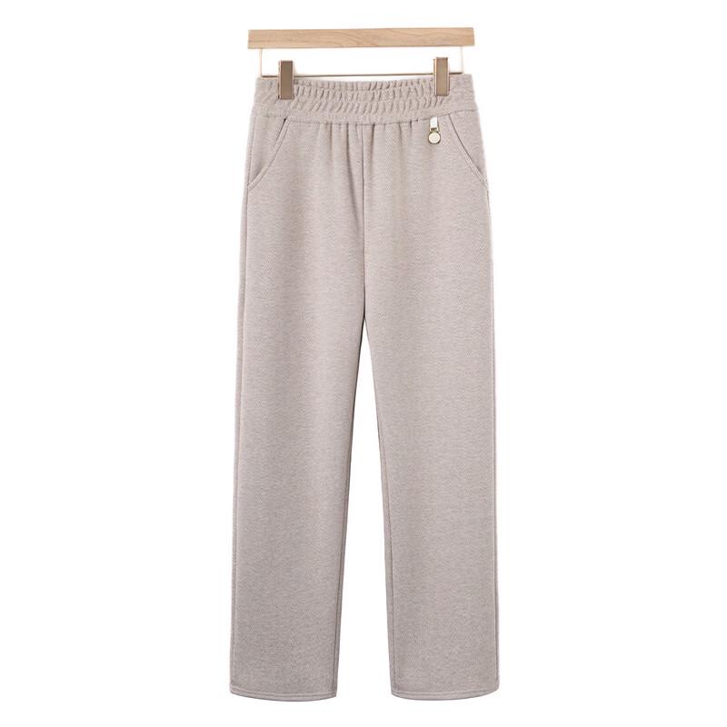 LangSha Mid-Aged Women's High-Waist Straight-Leg Pants