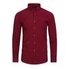 Camisa Social Masculina de Manga Longa Elástica Não Amassa - Cor Sólida