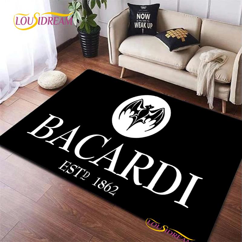 

Логотип рому Bacardi Креативні килими, Килим для вітальні, спальні, домашнього декору, Дитячий, кухонний, для ванної кімнати, Нековзкий килимок для підлоги Alfombra 40x60cm
