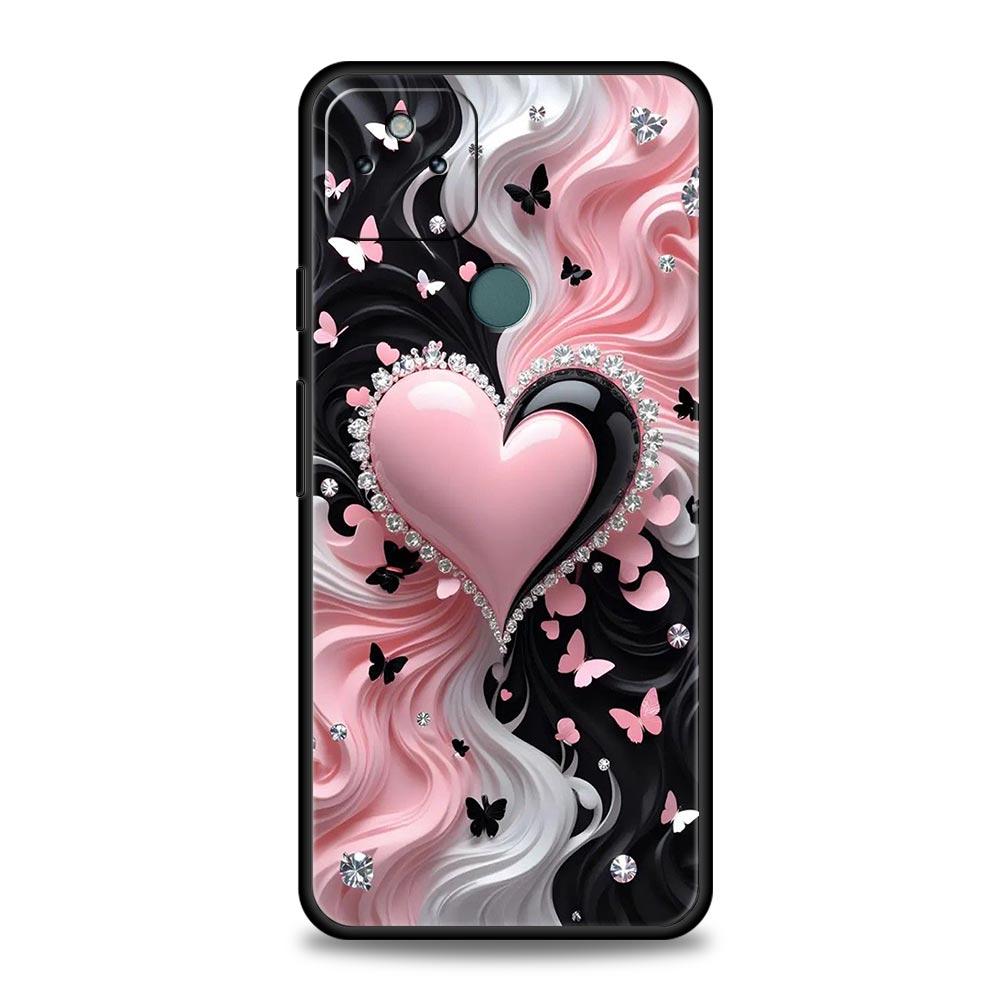 Colored Love Heart Printed Phone Case Cover for Google Pixel 10 9 8 7 6 9A 8A 7A 6A Pro Shockproof Soft TPU 9 Pro XL Shell Capas