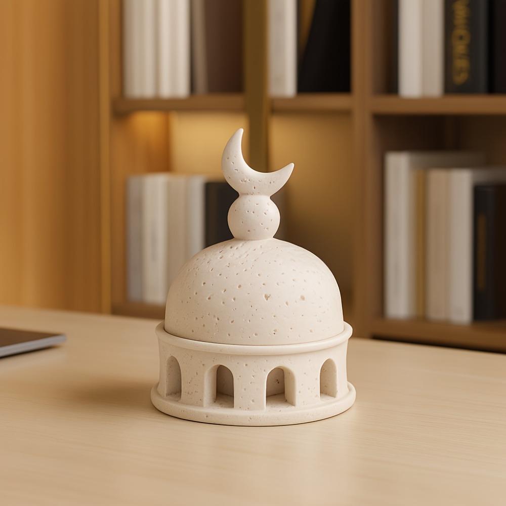 Resin Ramadan Aromatherapy Cup Architectural Style Crescent Aromatherapy Burner  Tea Table