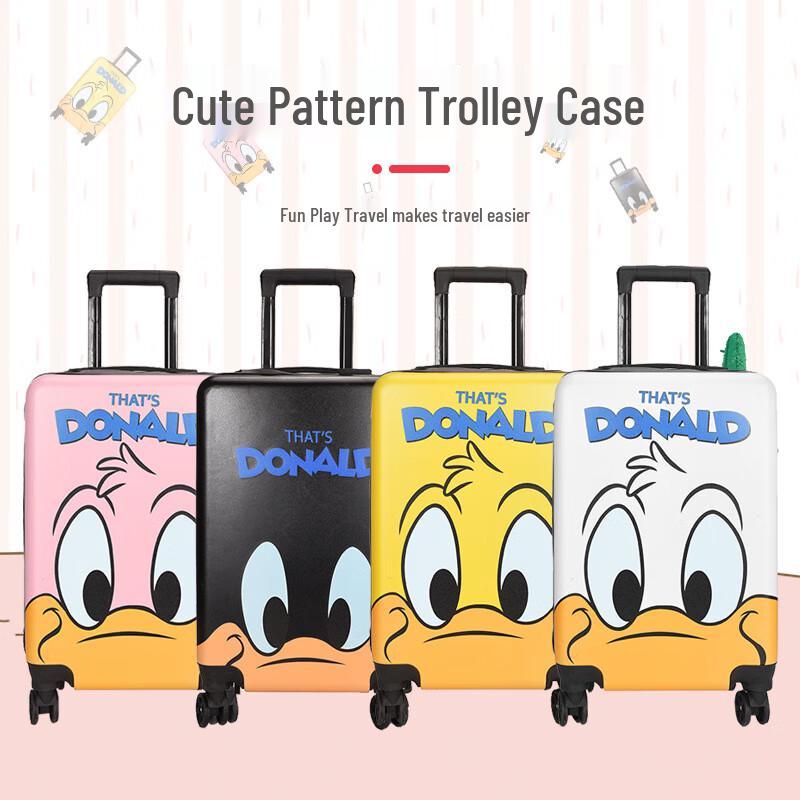 

Changbaosen Kids Cartoon Duck Silent Rolling Luggage 20 inch
