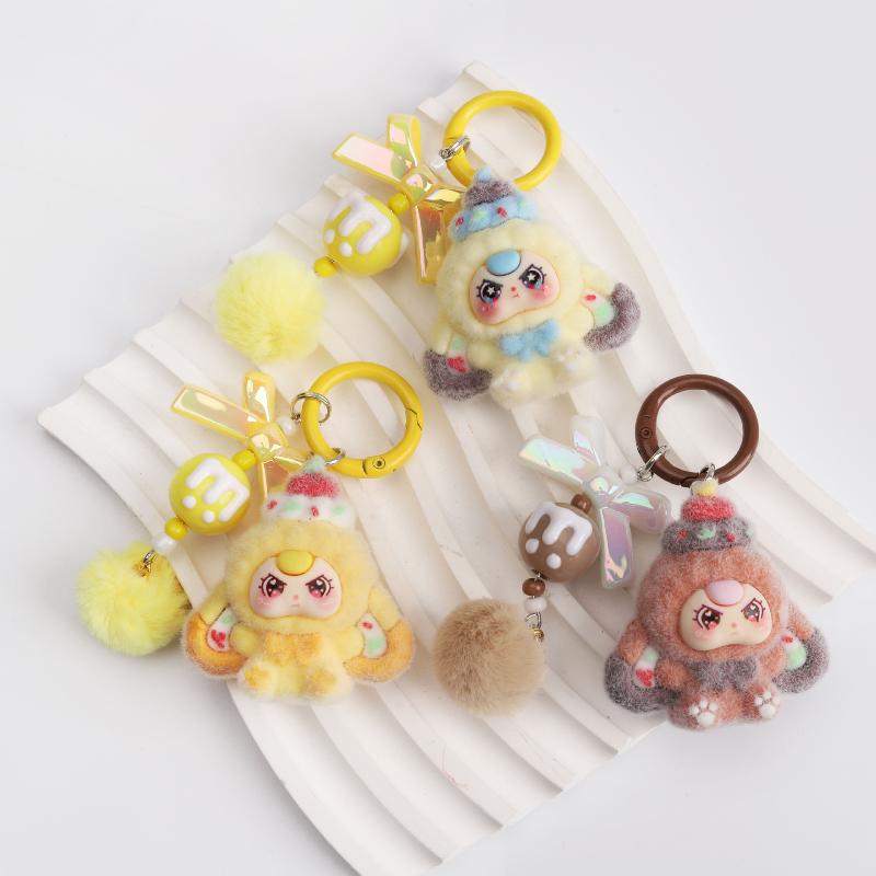 1Pcs Kawaii Cartoon Babythree Mini Keychain Cute Doll Bag Pendant Gift Diy Accessories Decoration