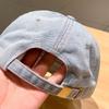 Retro Solid Color Denim Baseball Cap Stylish Fashioned Weathered Duckbill Hat Trendy Unisex Street Hip Hop Sunshade Cap