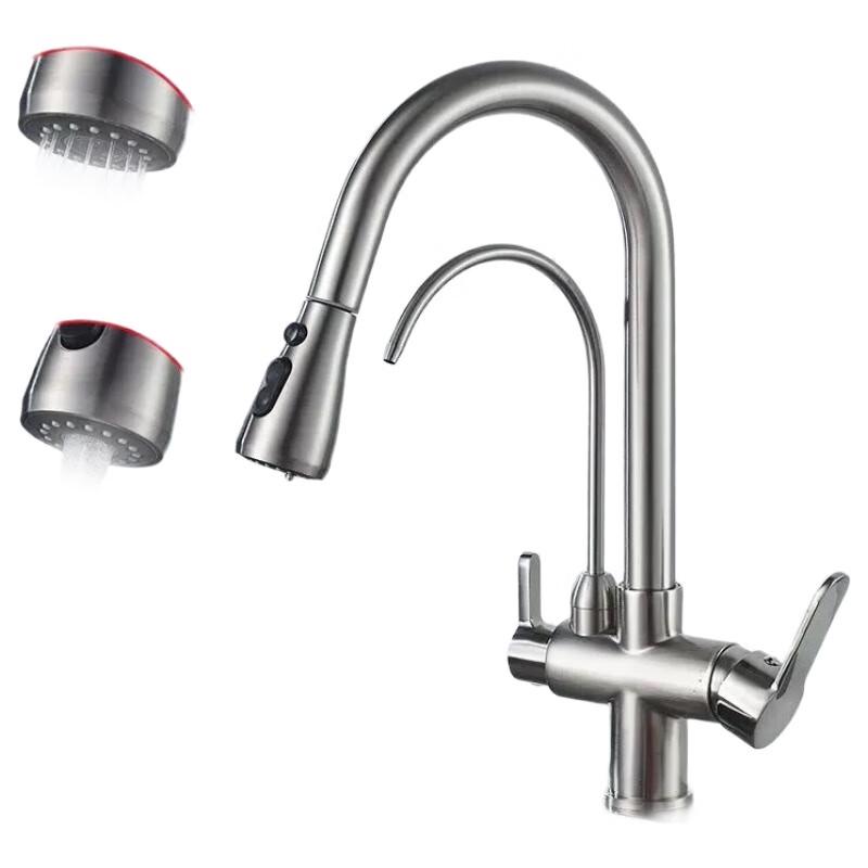 TLXT Brushed Kitchen Faucet