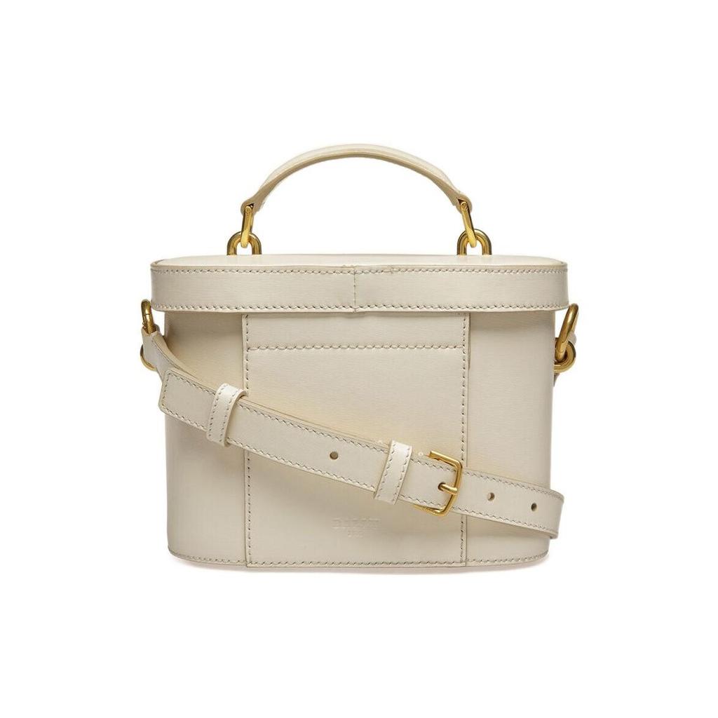 Bally Bengi 19 Solid Color Magnetic Buckle Closure B Type Decoration Calfskin Handheld Shoulder Crossbody Bag Women bags White 6301609