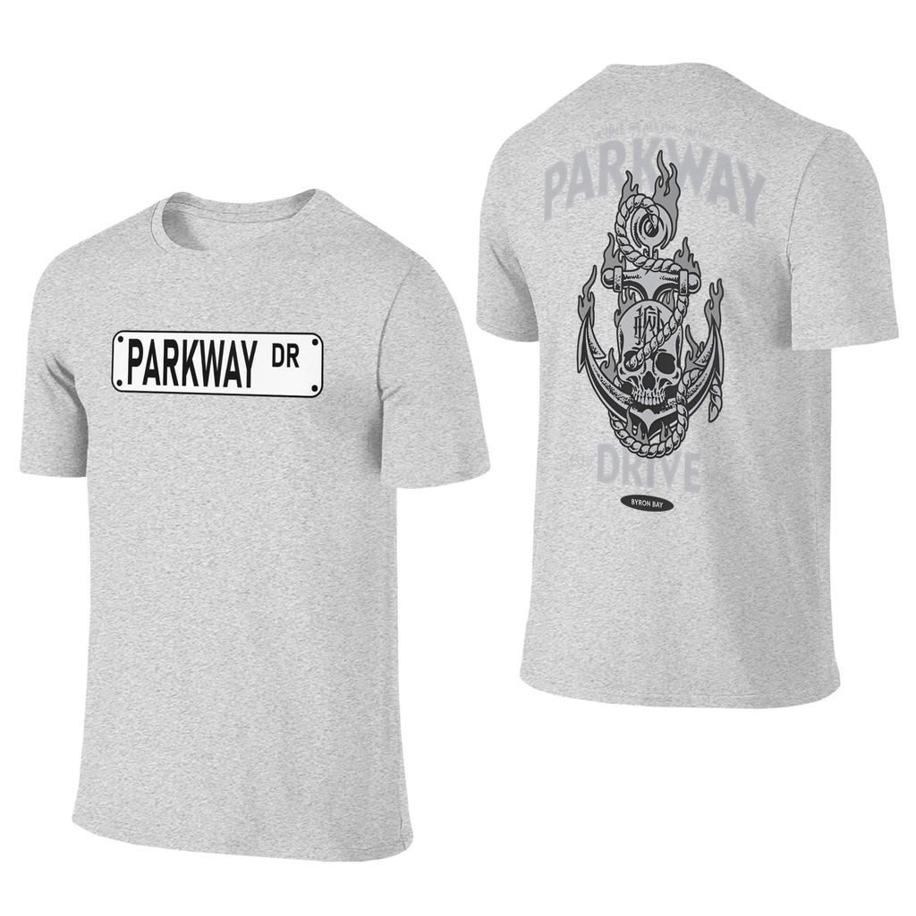 Parkway Drive Band T-Shirt Harajuku T-Shirts Kurzarm Y2K Lustige Oberteile Strand-T-Shirt Baumwolle Rundhals Kleidung Oberteile Locker Sommer