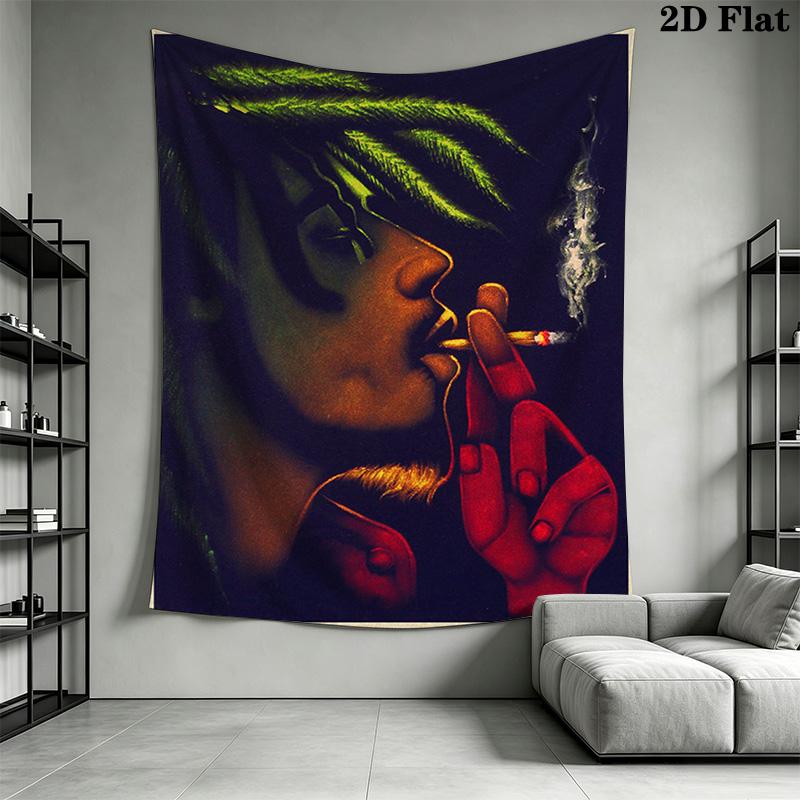 Smoker Dark Tapestry Wallmounted Background Cloth Home Decor Homestay Soft Decoration Tapestry Wall Decoration