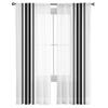 Farmhouse Stripes Black And White Sheer Curtains for Living Room Bedroom Tulle Window Drapes for Kitchen Decoration