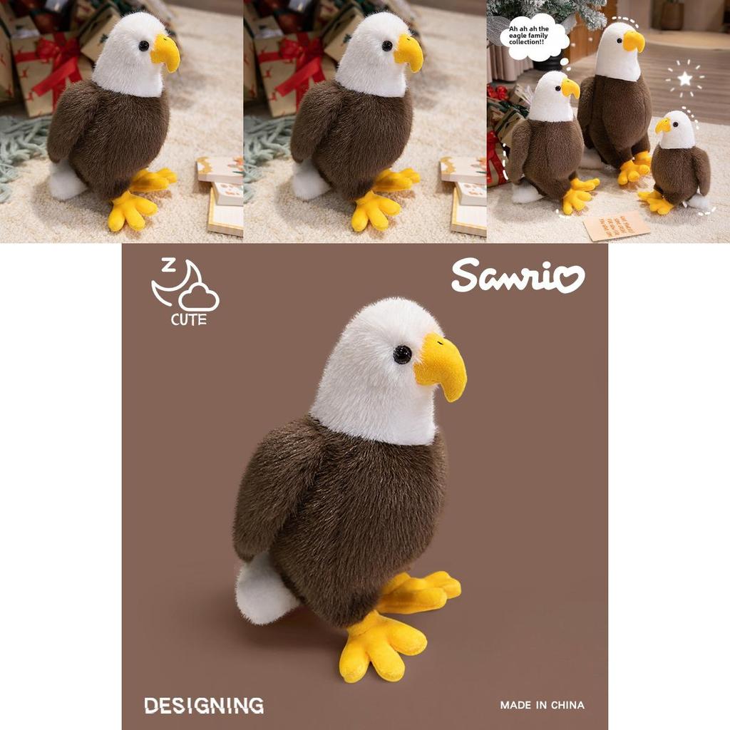 Animal Plush Toy Bald Eagle Figurine With Pp Cotton Filling For Collectors And Kids