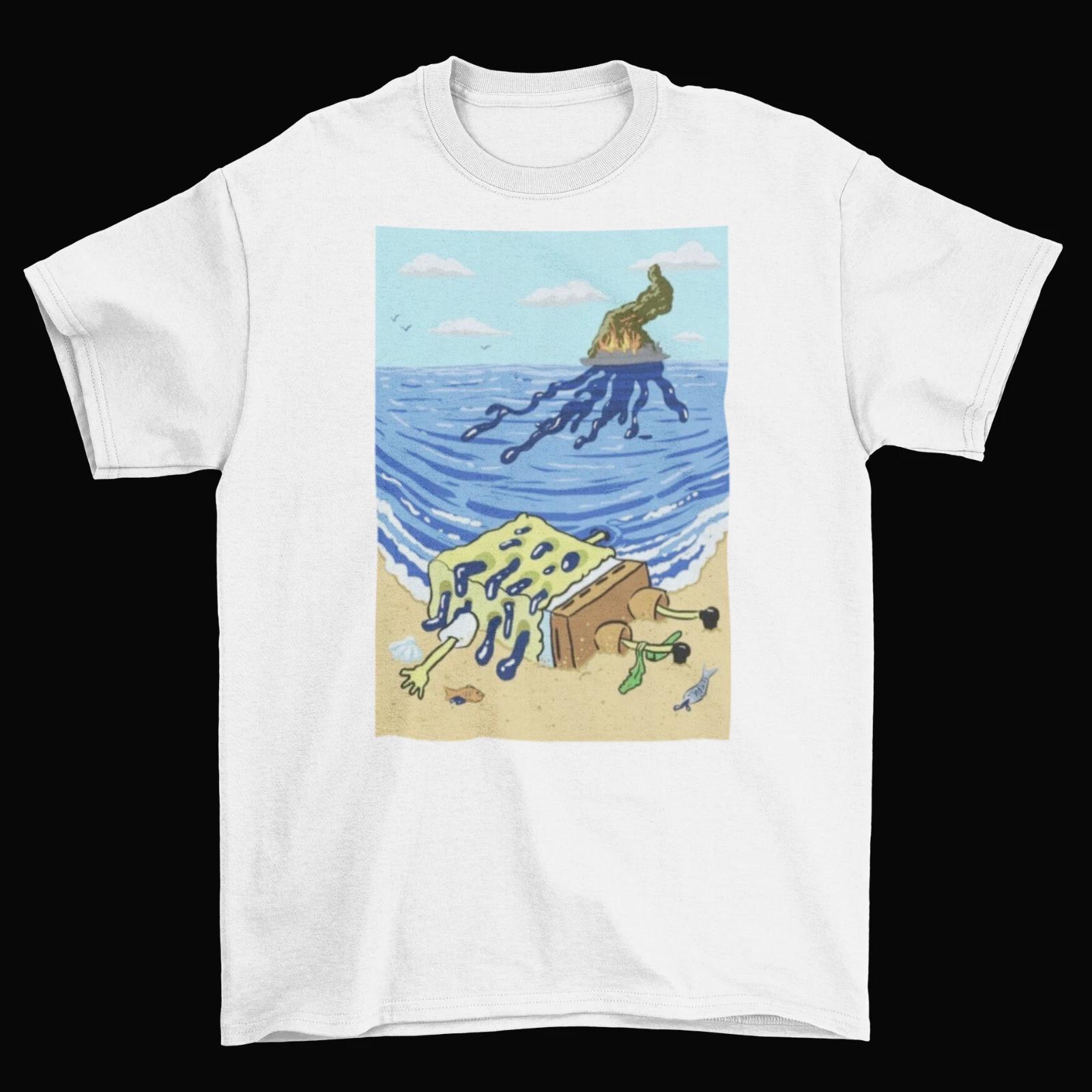 Spongebob Oil Spill Nickelodeon T-Shirt Unisex Cotton Sizes Patrick Mr Krabs New XXL