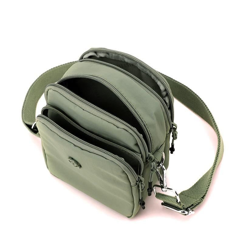 Casual Messenger Bag Women's Solid Color Vertical Small Bag Nylon Cloth New Fashion Mother Shoulder Bag Multi-layer Small Square Bag