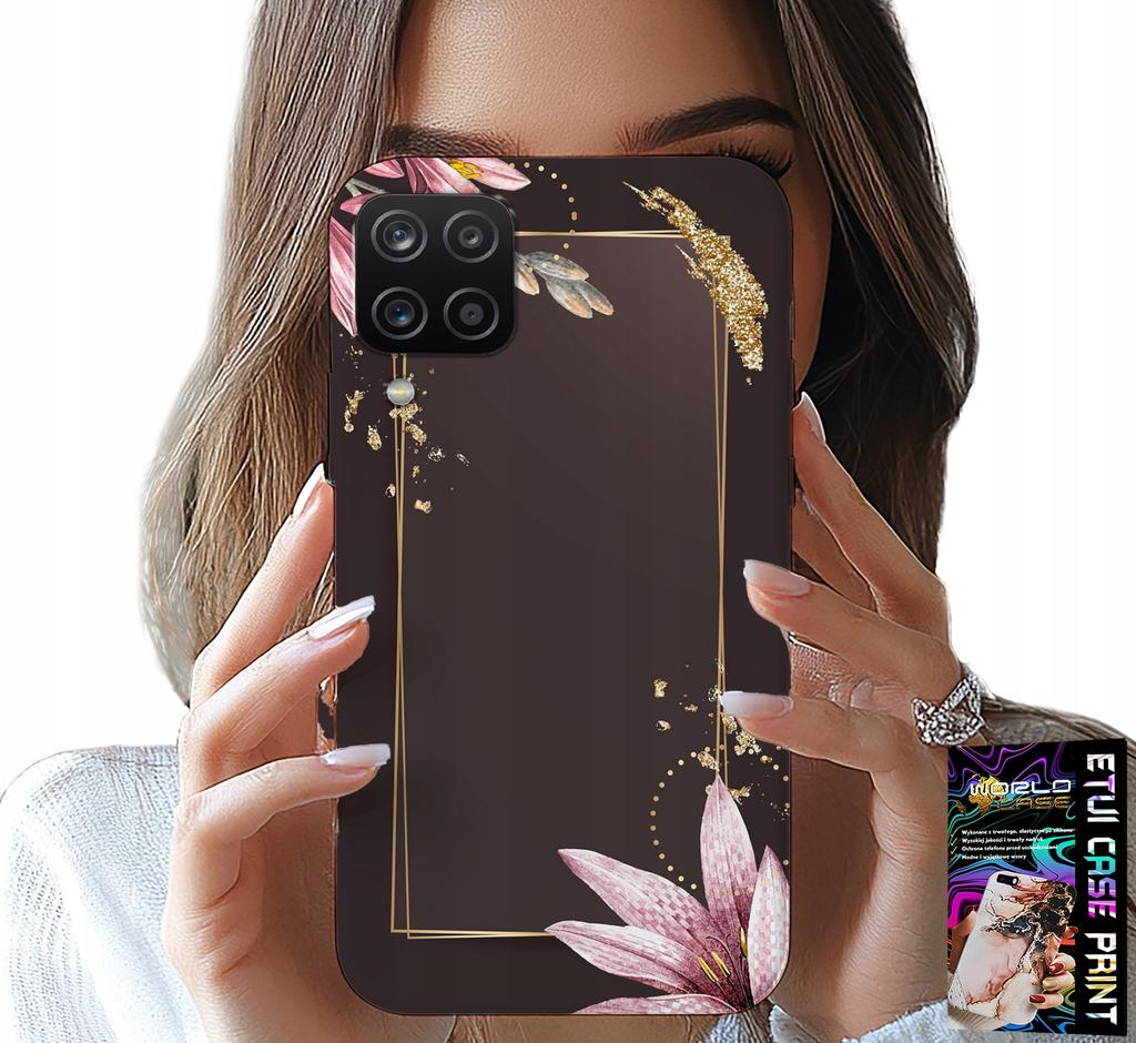 Etui Do Samsung A12 / M12 - Kwieciste Eleganckie Wzory Obudowa