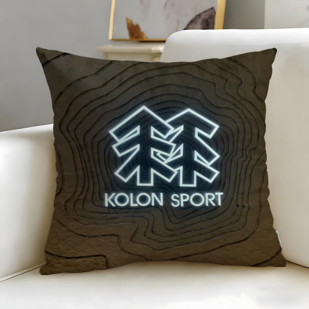 classic sports brand KOLON SPORT Cushion Cover Soft EasyWash Pillow Case Versatile for Couch Bed Travel and Office