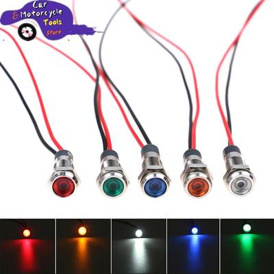 5 ADET Sarı Mavi Yeşil Beyaz Kırmızı IP67 Su Geçirmez LED Metal Gösterge Işığı Gösterge Paneli Paneli Uyarı Lambası 6mm 12V-24V