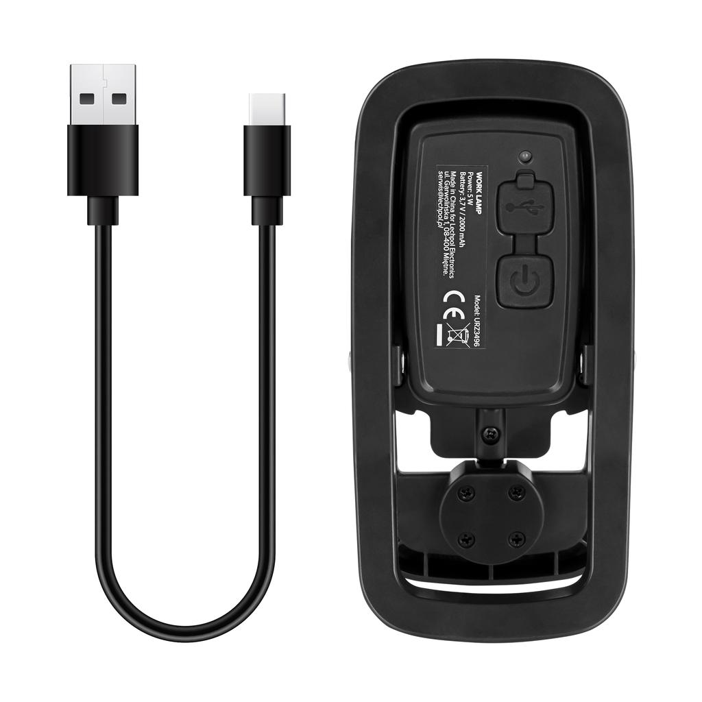 Lampa warsztatowa LED Rebel klips 500lm akumulatorowa USB-C COB