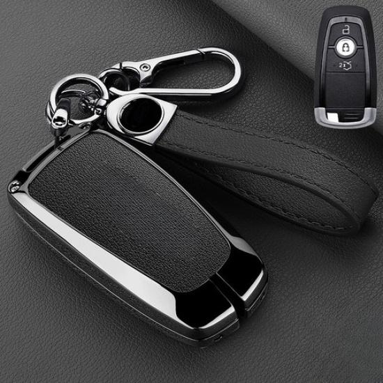 Zinc Alloy Leather Car Key Case Cover For Lincoln MKC Navigator Continental MKZ