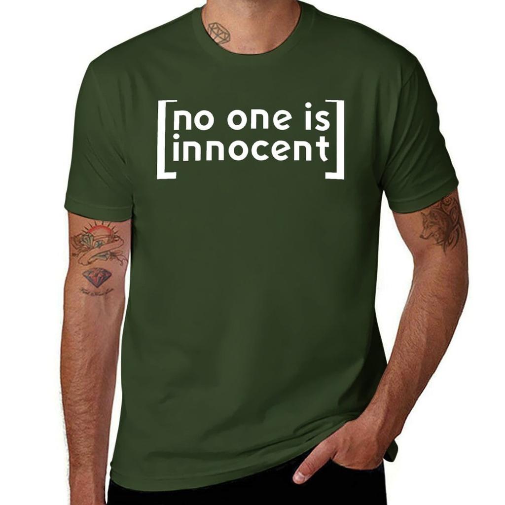 No One Is Innocent Band Rock French T-Shirt Blacks Boys Animal Print Sublime Men T Shirt