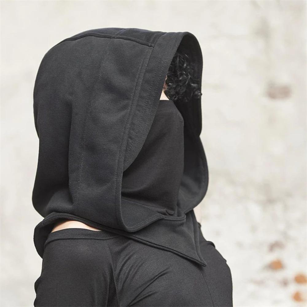 Black Medieval Mask Hat Unisex Assassin Cosplay Costume Accessories Halloween Costumes