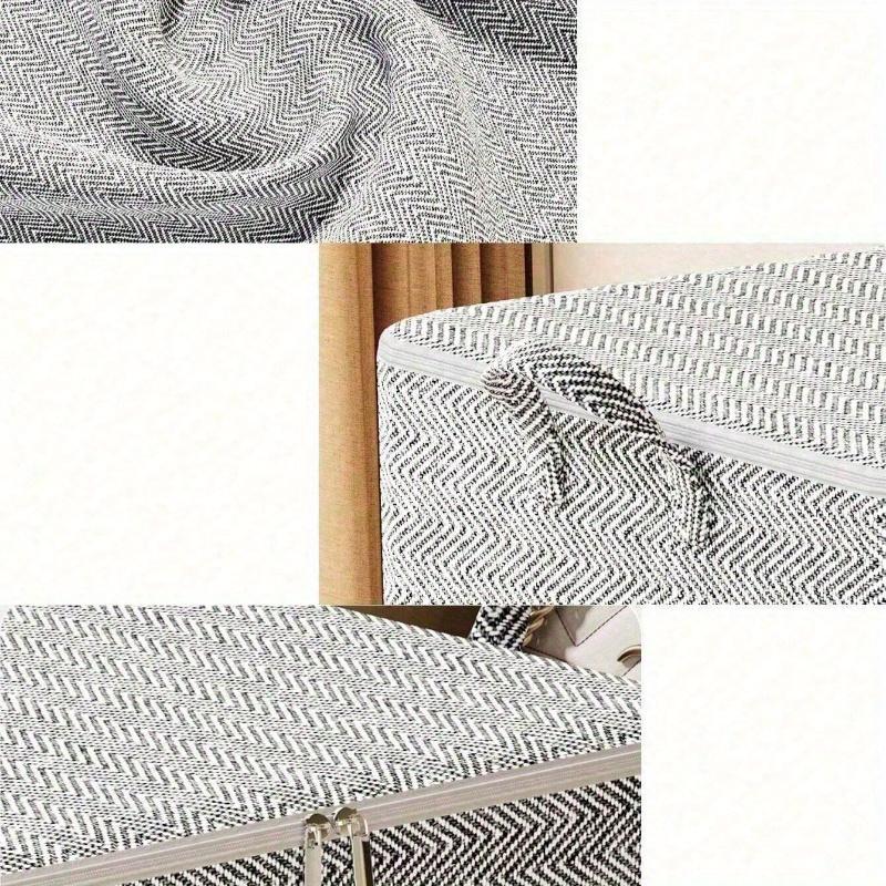 Large Foldable Clothes Storage Bag, Extra-Large Fabric Extra-Large Ace-Saving Organizer for Quilts, Clothing, Toys - Ideal for Bedroom, Home