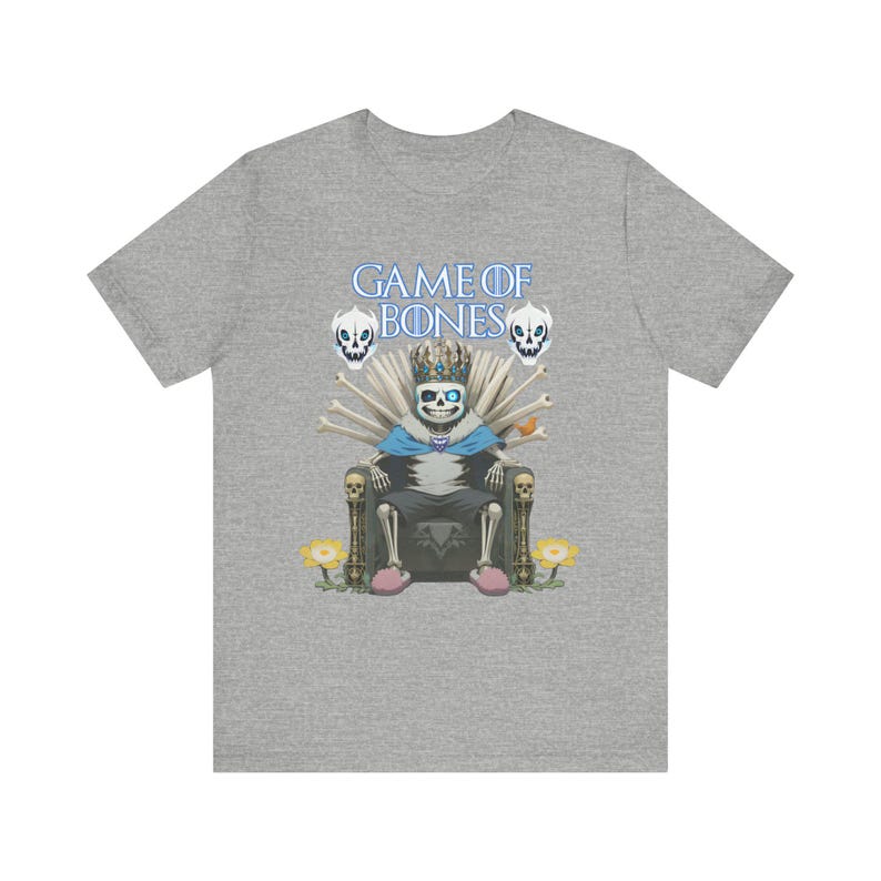 Undertale Game of Bones Unisex Jersey Short Sleeve Tee Highend Luxury Streetwear Trendy Cotton Oversized Unisex tees Couples