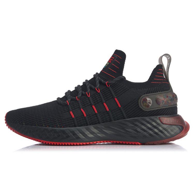 

Кроссовки мужские Li Ning Cloud Six Element универсальные нескользящие легкие с низким верхом черные красные ARHQ001-2