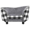 Canapé pour chien - vidaXL - Gris - 68x38x38 cm - Peluche - Intérieur