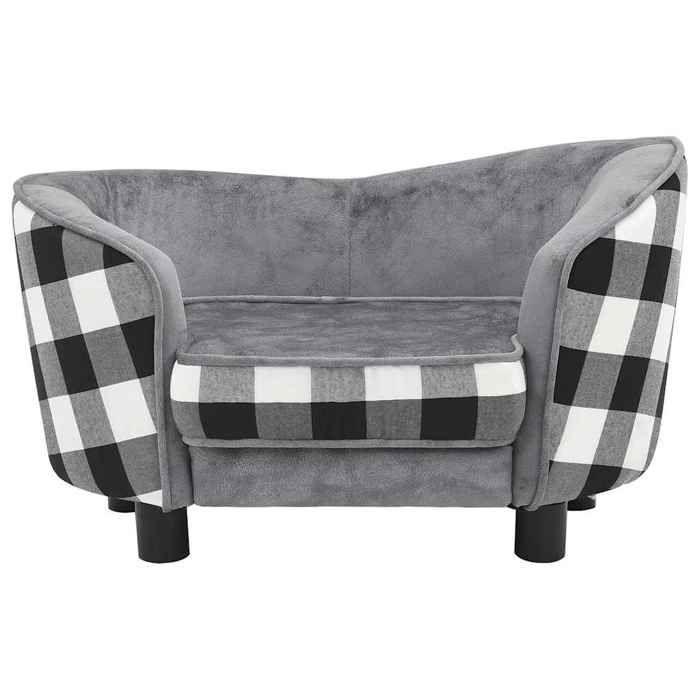 Canapé pour chien - vidaXL - Gris - 68x38x38 cm - Peluche - Intérieur