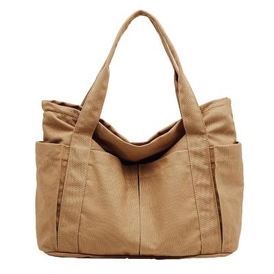 Große Canvas-Tragetasche mit L-Größe [pieka] Tasche, leicht, Taschen, einfach, (Kamel)