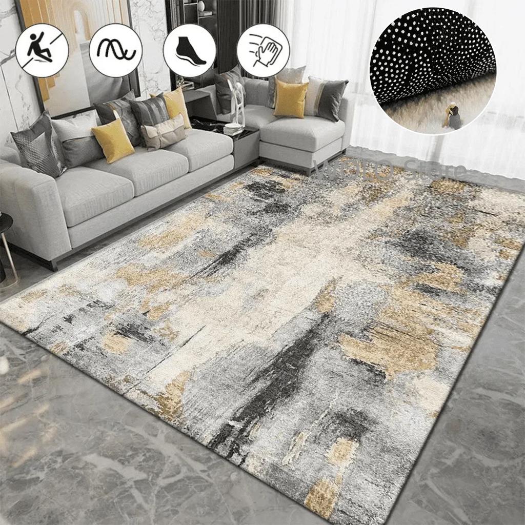 Tapete Nórdico Sala de Estar Mancha de Tinta Tapete Abstrato Grande Decoração de Quarto Tapetes para Casa Lavável Capacho de Entrada Tapete de Banho