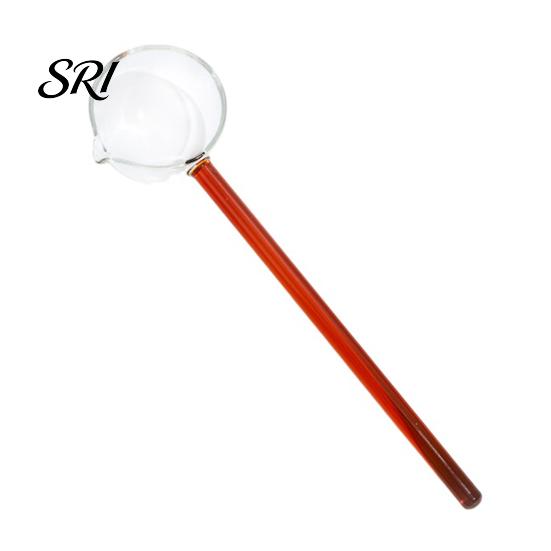 Ergonomic Glass Spoon Handmade Long Handle for Cooking Heat-Resistant Kitchen Utensil Adaptable Tool Stirring Serving Scooping Unique Gift Home Chefs