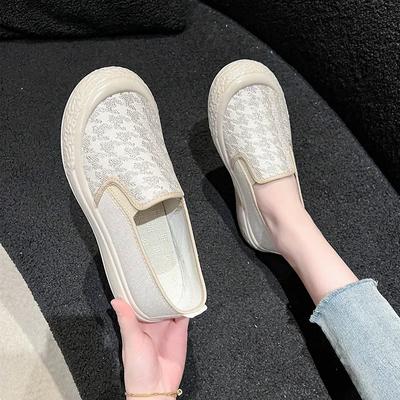 Buty Damskie Oddychające Buty Rybackie Płytkie Usta Płaska Podeszwa Casualowe Sto Gruba Podeszwa Płócienne Buty Damskie