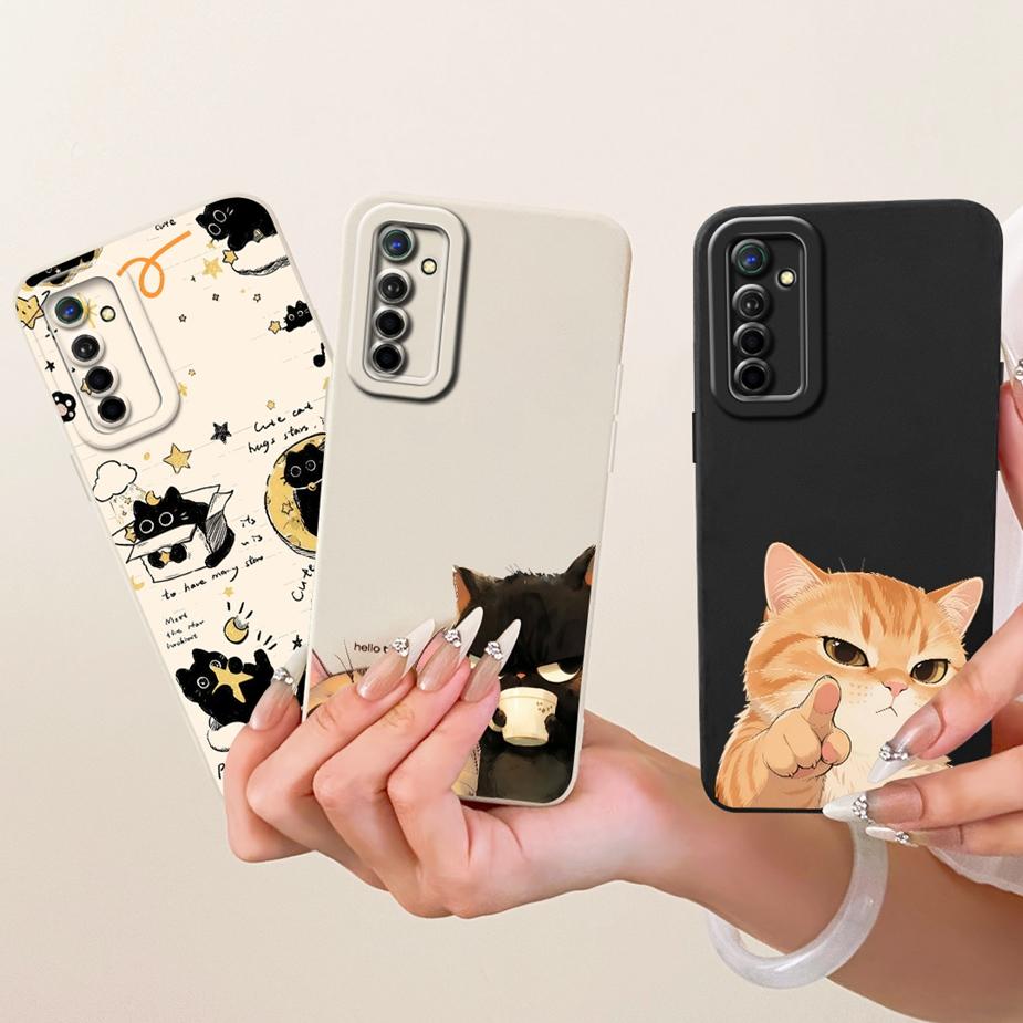 For Realme X2 XT Case RealmeX2 Pro Cute Cat Cartoon Cover Soft Silicone Case For Realme X2 Pro RealmeX2 RealmeXT Back Cover Bags