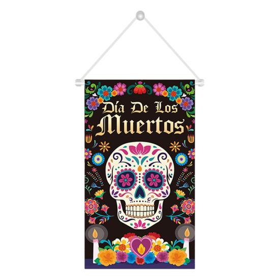 Day of The Dead Art Mexican Fabric Wall Fiesta