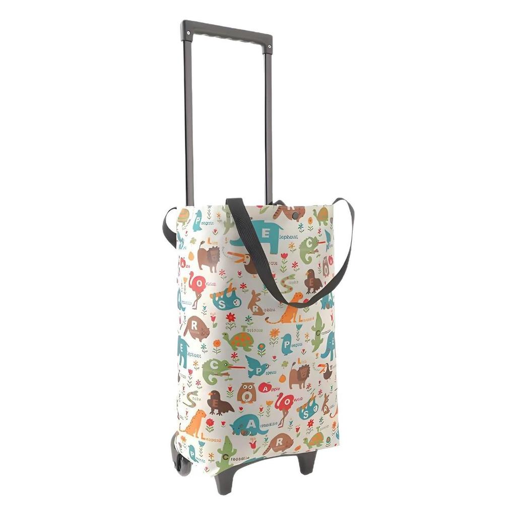 Compact Folding Travel Trolley Bag with Wheels - Ideal for Camping, Shopping, and Household Use