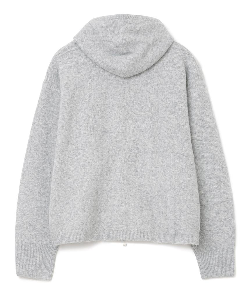 MILLO ARCHIVE Roang Knit Zip-Up Hoodie [Melange White]