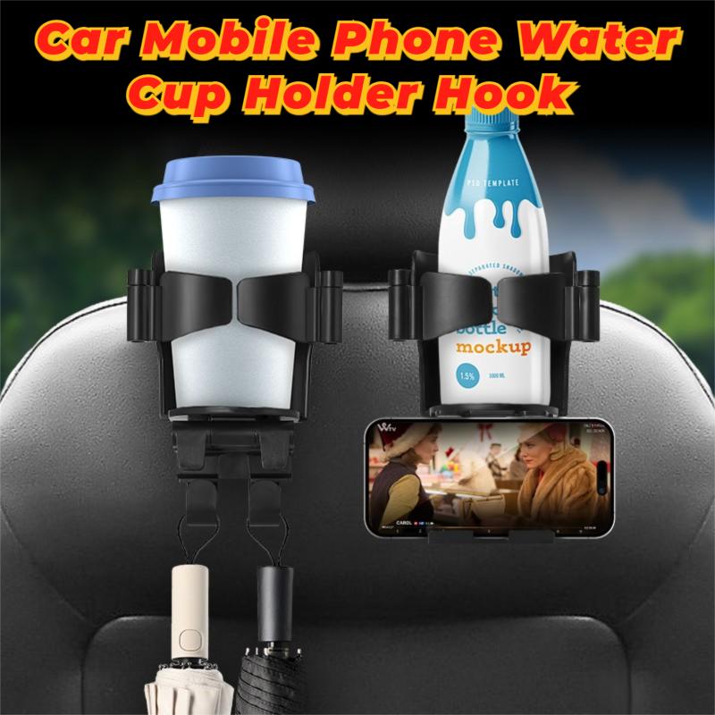 Car Seat Cup Holder Car Seat Back Multi-functional Hook Rear Creative Water Cup Holder Car Mobile Phone Holder Car Accessories