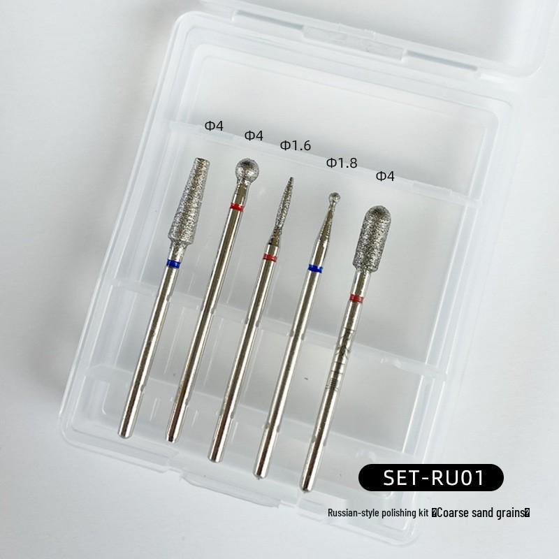 Russian Style Electric Nail Grinder Tool Set for Pre-treatment and Polishing