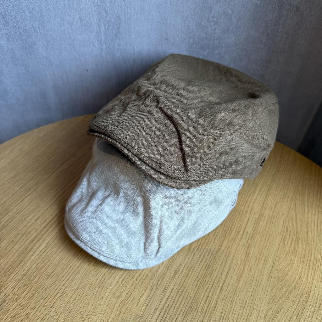 Pure Color Newsboy Cap For Men Women Summer Sun Protection Vintage Style Polyester