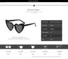 Fashion Plastic Women Heart Oversized Sunglasses Retro Brand Designer Vintage Gradient Cat Eye Sexy Female Sunglasses UV400