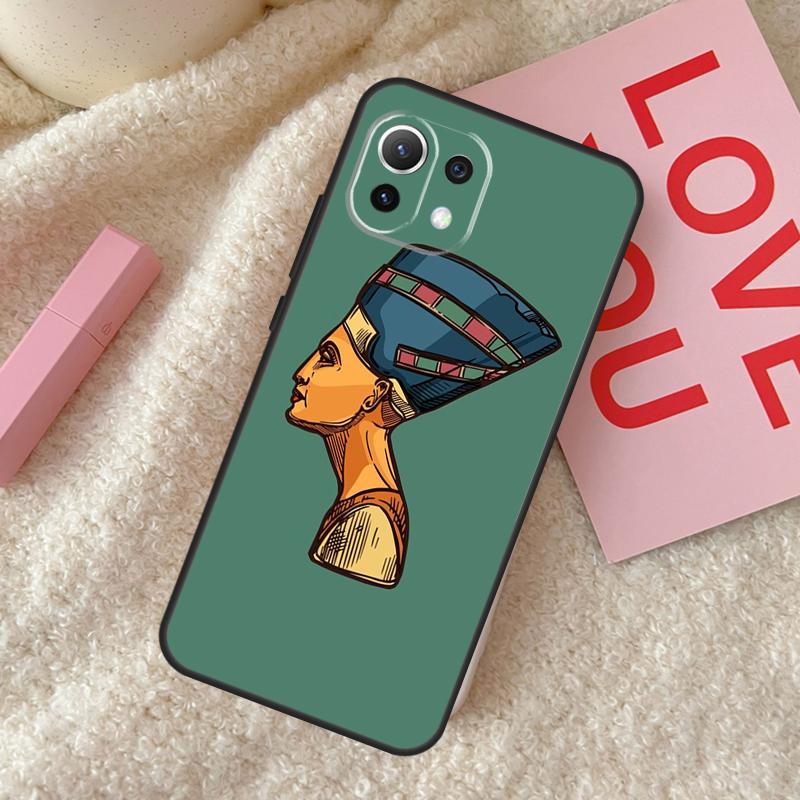 Egypt Nefertiti Ankh Case For Xiaomi 15 14 Ultra 13T 14T 15T Pro 17 Pro Max POCO F8 F7 F5 F6 X3 X5 X6 X7 Pro Cover