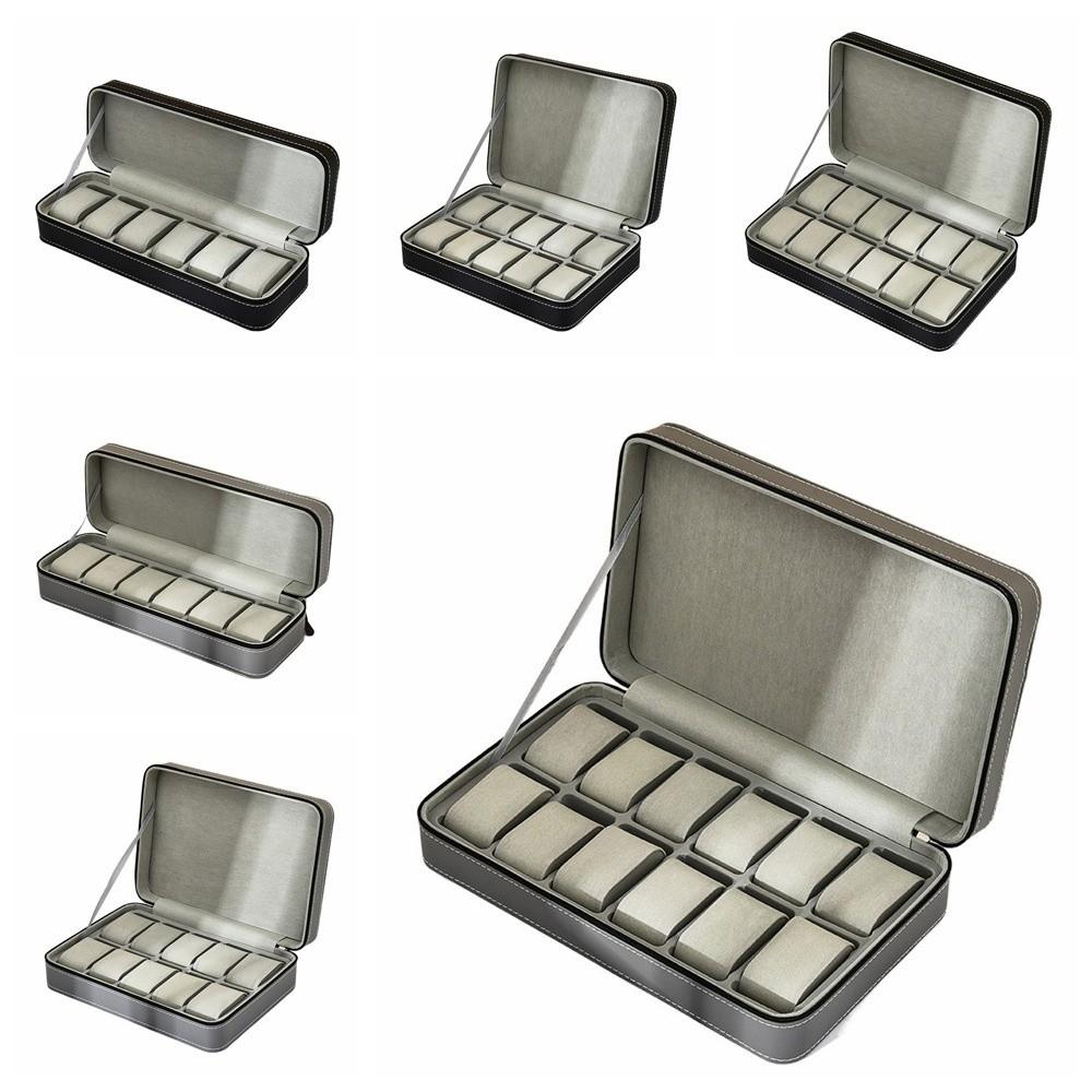 PU Watch Storage Box 6/10/12 Grids Watch Organizer Multipurpose Watch Display Box  Gift