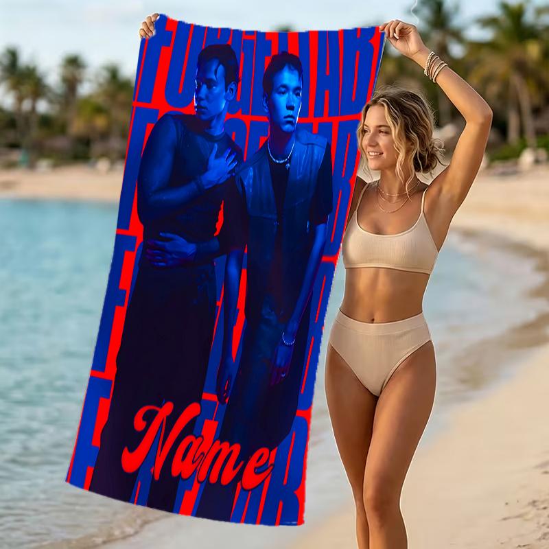 Customizable personalized beach towels Marcus and Martinus themed designs.Suitable for the beach, yoga, sports;ideal as beach accessories