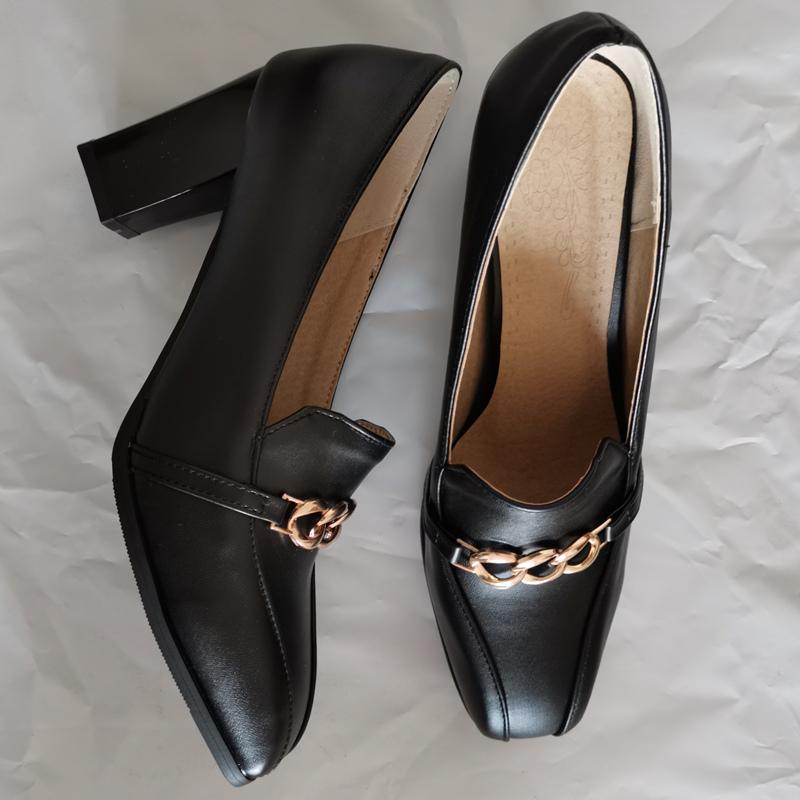 Fashion Elegant High Heels Women Pumps Shoes Spring Brand Black White Heeled Party Office Shoes Luxury Chain Casual Dress Pumps Big Size